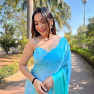 Green Satin Georgette Saree
